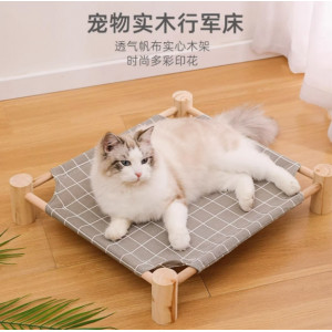 宠物可爱木头可拆洗狗狗猫咪床大中小型犬金毛四季狗窝 夏季透气