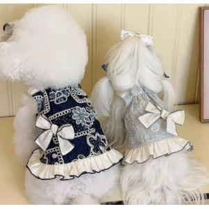 新款宠物衣服狗狗猫咪公主小型约克夏比熊春夏薄款透气蝴蝶公主